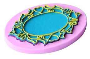 GogoForward Silicone 3D Mirror Frame Fondant Mould Cake Chocolate Baking Decor N8