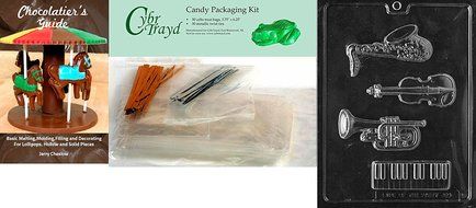 Cybrtrayd J089 Music Kit Chocolate Candy Mold with Exclusive Cybrtrayd Copyrighted Chocolate Molding Instructions N4