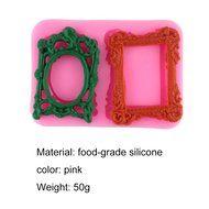 Mujiang Sugarcraft Mirror Frame Chocolate Candy Fondant Vintage Silicone Molds For Cake Decorating N14