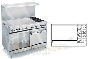 Imperial Commercial Restaurant Range 48&quot; With 2 Burner 36&quot; Griddle Oven/Cabinet Propane Ir-2-G36-Xb
