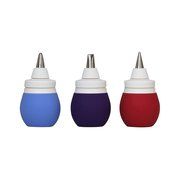 Prepworks Decorating Bulbs - 3 Bulbs - 3 Tip Styles - 9 Tips Total