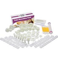 14 Set 53pcs Fondant Cake Molds with Roller Smoother Letter Cutters
