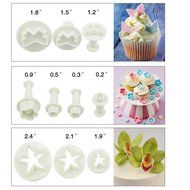 14 Set 53pcs Fondant Cake Molds with Roller Smoother Letter Cutters N2