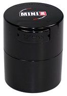 Minivac TV1-CBK - 10g to 30 gram Vacuum Sealed Container Black Cap &amp; Clear Body N4
