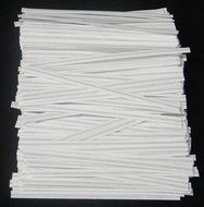 White Paper Twist Ties 500 Count 3 1/2" Length Candy Making Supplies
