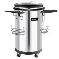 60 Can Single Zone Refrigerated Party Cooler in Stainless Steel