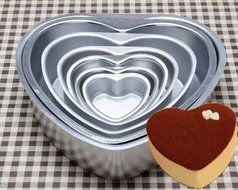 Aluminum Tins Pan Baking Birthday 7 Sizes Heart Shape Cake Decorating N3