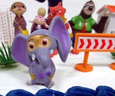 ZOOTOPIA 19 Piece Birthday Cake Topper Set Featuring Judy Hopps, Nick Wilde, Major Lionhart and Themed Decorative... N2
