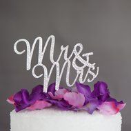 Mr and Mrs Wedding Cake Topper Gold Rhinestone Monogram Decoration (gold) N10