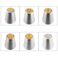 UTEN 12pcs Stainless Steel Russian Piping Nozzles Set DIY Pastry Icing Cake Decorating Tool (silver) N6