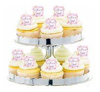 CakeSupplyShop Item#24228 24pk Baby Shower Active Girl Edible Cupcake Decoration Toppers / Picks