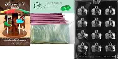 Cybrtrayd D040 Crowns Chocolate Candy Mold with Exclusive Cybrtrayd Copyrighted Chocolate Molding Instructions N6