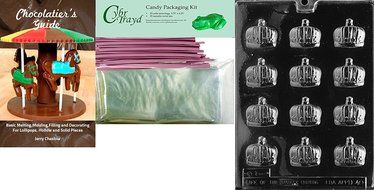 Cybrtrayd D040 Crowns Chocolate Candy Mold with Exclusive Cybrtrayd Copyrighted Chocolate Molding Instructions N7