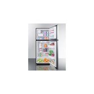 Summit FF1387SSIM 24" Wide 11.5 Cu.ft. Frost-free Refrigerator-freezer with Factory Installed Icemaker, Black...