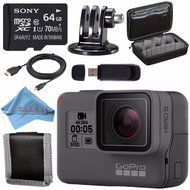 GoPro HERO5 Black CHDHX-501 + Sony 64GB microSDXC + Custom GoPro Case for GoPro HERO and GoPro Accessories + Tripod... N2