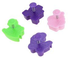 C-Pioneer Set of 4 Hobbyhorse Feeder Car Clothing Shaped Cake Fondant Pan Baking Molds for Kids, Pets, Dog-lovers... N2