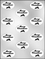 CK Products "Merry Christmas" with Holly Chocolate Mold