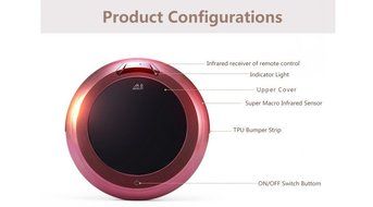 PUPPYOO Intelligent Robotic Vacuum Cleaner Self-Charging &amp; Side Brush for Home Remote Control Household Robot... N5
