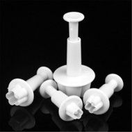 Ningmi Generic 4Pcs/Set Plum Flower Plunger Cutter Mold Fondant Cake Decorating DIY Tool(White) N2