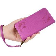 LG G5 Case,LG H868 Case - Wallet Folio Flip Magnetic Smart Closure Embossed Butterflies PU Leather Case with Stand... N35