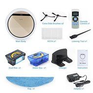 ILIFE Smart Wet Robot Vacuum Cleaner Wet and Dry Clean MOP Water Tank HEPA Filter,Ciff Sensor,Self Charge V5 PRO... N8