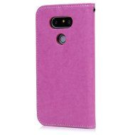LG G5 Case,LG H868 Case - Wallet Folio Flip Magnetic Smart Closure Embossed Butterflies PU Leather Case with Stand... N37