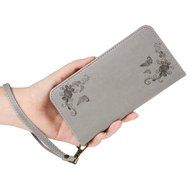 LG G5 Case,LG H868 Case - Wallet Folio Flip Magnetic Smart Closure Embossed Butterflies PU Leather Case with Stand... N40