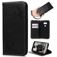 LG G5 Case,LG H868 Case - Wallet Folio Flip Magnetic Smart Closure Embossed Butterflies PU Leather Case with Stand... N45