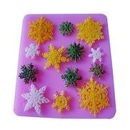 3d DIY Silicone Mold Tray Mini Christmas Snowflake Shape Cake Candy Sugar Fondant Decorating Mold Clay Soap Making... N2