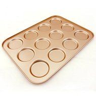 Astra shop Fancy Champane 12-Cup Carbon Steel Nonstick Whoopie Pie Pan Cake Baking Pan Macaroon Mold N6
