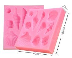 1 Piece Cute Romantic Seashell Sea Shell Silicone Cake Fondant Mold Chocolate Mold,Sea Shell Starfish Shape Chocolate... N5