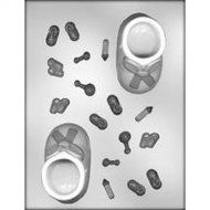 3-1/2" Bootie w/Accessories Chocolate Mold