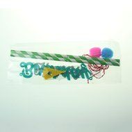 Hangnuo 1 Set DIY Cake Toppers Flags Banner Birthday Cake Flags Decoration N14