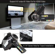 Andoer&reg; 3.0" Digital Video Camera TFT LCD Touching Screen 1080P Full HD 20MP 16X Zoom Camcorder Recorder DVR Support... N8