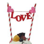 Hangnuo 1 Set DIY Cake Toppers Flags Banner Birthday Cake Flags Decoration N19