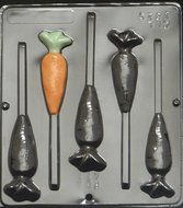 Carrot Lollipop Chocolate Candy Mold Easter 1825