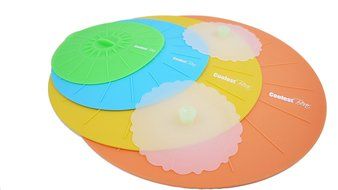 Silicone Lids Set of 4 with 2 cup lids - BPA Free, Strong Suction, Money Saver - Heat resisting, dishwasher, microwaveable...