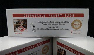 Pastry Pro 18-Inch Tacky Anti-slip Ultra Thick Disposable Pastry / Piping Bags with Dispenser (Roll of 100 Pcs) N2