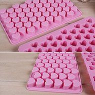 55 Silicone Mini Heart Cake Mold Chocolate Cookies Baking Mould Soap Mold N8