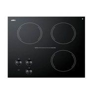 Summit CR3240 21" Coil Electric Cooktop With 3 1200W Burners Black Ceramic Glass Surface Push To Turn Conrols...