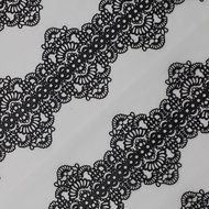 Funshowcase Large Pre-Made Ready to Use Edible Cake Lace Art Nouveau Style Applique Black 14-inch 10-piece Set N2
