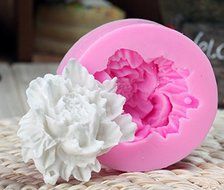 AnyanaNuevo Mini 3D decoraci&oacute;n de flores de peon&iacute;a fondant de silicona del molde del Chocolate