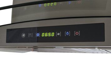 Golden Vantage Stainless Steel 30" Euro Style Island Mount Remote Range Hood LED Screen GVAIS3-BR-30