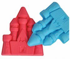 2PCS Heart-shape Silicone Ice Chocolate Cake Jelly Candy Mould Mini Tray Pan Cube (2pcs) N4