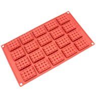 Freshware SM-137RD 18-Cavity Silicone Mini Round Waffle, Cookie, Chocolate, Candy and Gummy Mold N4
