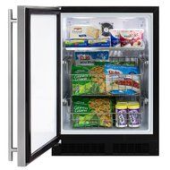 AGA Marvel ML24FAS1LS Under-Counter Freezer with Lock, Stainless Steel Left Hinged Door, 24-Inch