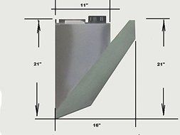 Range Hood Wall Mounted Stainless Steel 36" KA-129 NT AIR. Made in Italy N5