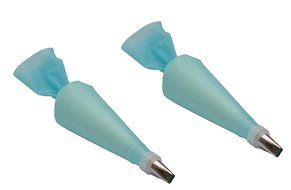 Raims Original Cake Decoration Tips Set 28 Pieces Include 2 Reusable Silicone Icing Bag and 2 Appropriate Coupler... N4