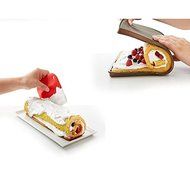 HULISEN Silicone Baking Tray Tools Pad Sushi Rolling Tool for Cakes Bread Roll Mat (Color: Red) N4