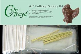 Cybrtrayd 45StK50T 4.5-Inch Thanksgiving Lollipop Supply Bundle, Includes 50 4.5-Inch Lollipop Sticks, 50 Gold...